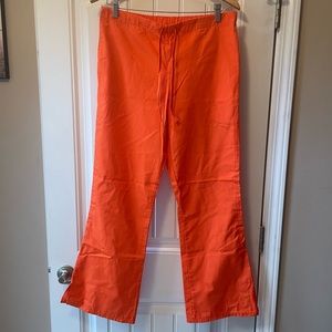 Cherokee Workwear Flare Leg Pants, Small Tall in Orange